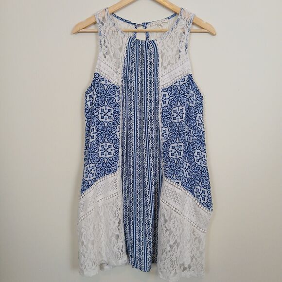 Hint of Mint Dress Women Large Boho Resort‎ Mediterranean Lace Festival Summer - Picture 1 of 13